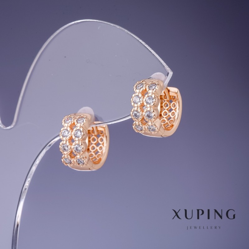 Boucles d'oreilles Xuping 6×12 mm dorure 18K