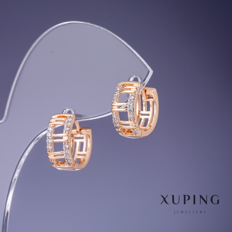 Boucles d'oreilles Xuping 6×14 mm dorure 18K