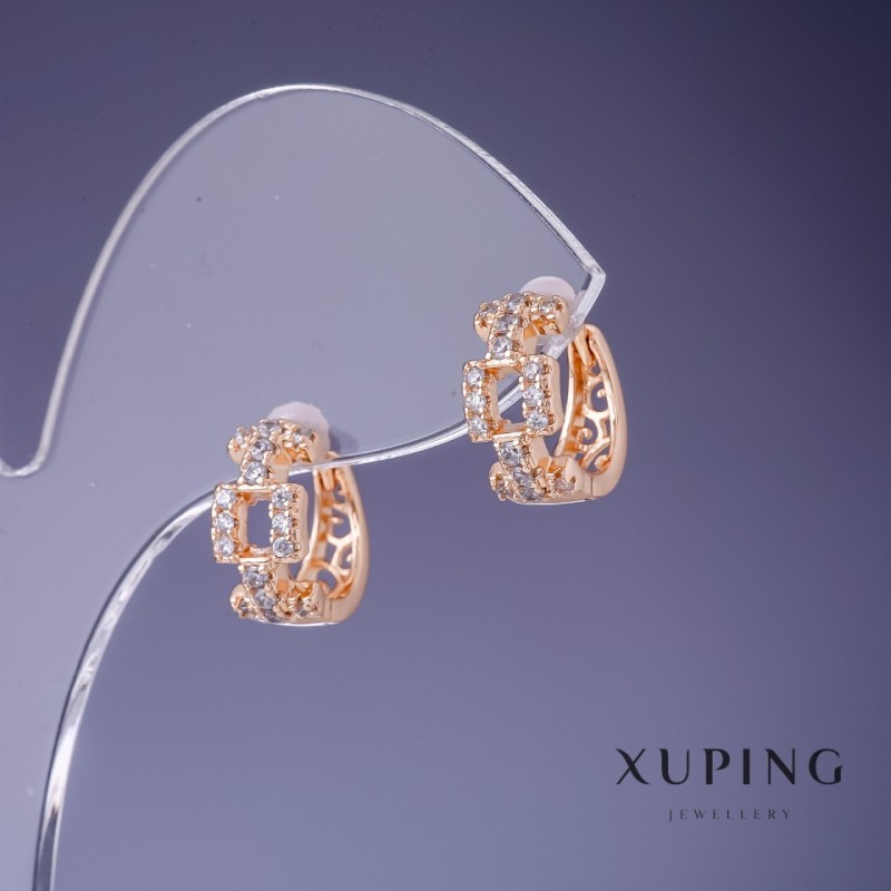 Boucles d'oreilles Xuping Chaînettes 13 × 6 mm «or 18K»