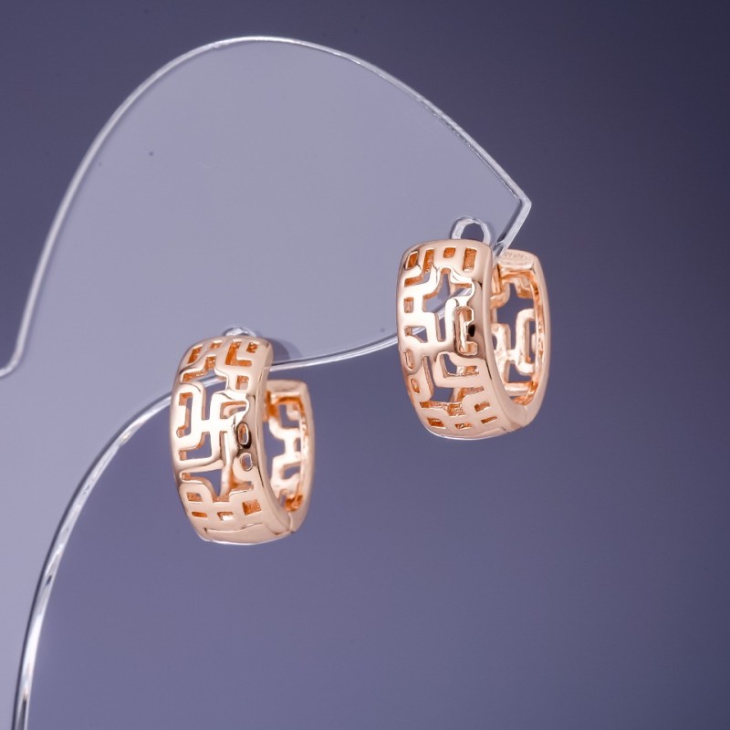 Boucles d'oreilles Xuping 15×7 mm plaqué or 18K