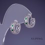 Boucles d'oreilles Xuping rhodium 6×14 mm