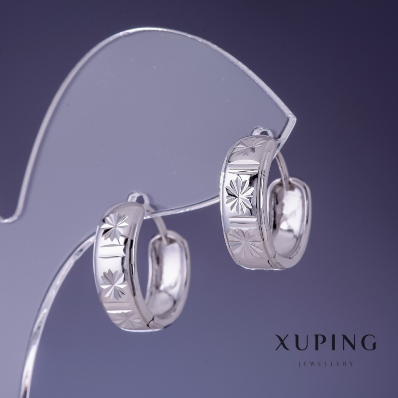 Boucles d'oreilles Xuping en rhodium 6×15 mm