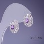 Boucles d'oreilles Xuping rhodié 15×12 mm
