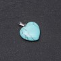 Pendentif cœur « Turquoise verte pressée » 19×19×26 mm