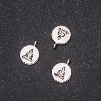 Fourniture pendentif Bouddha 15×19 mm, conditionnement 20 g ±11 pièces