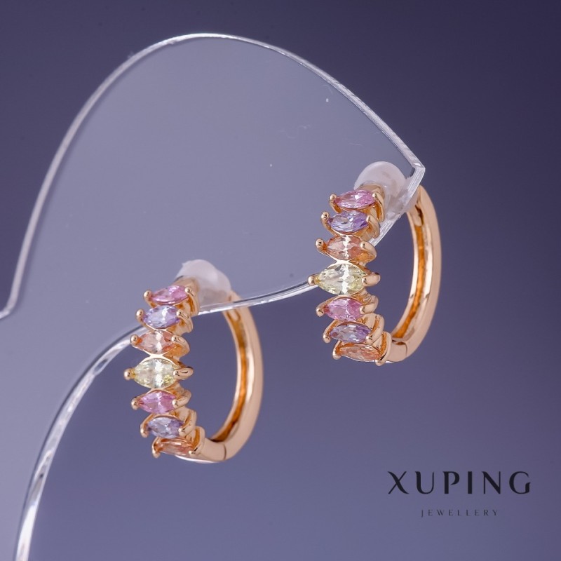 Boucles d'oreilles Xuping 15×5 mm « dorure 18K »