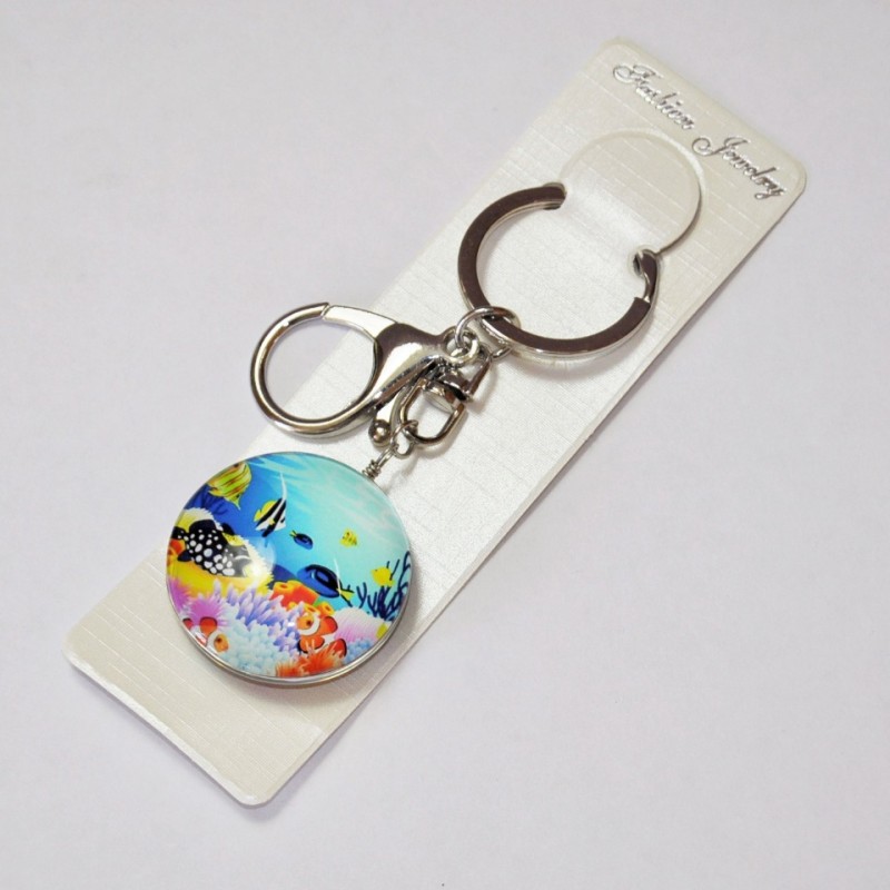 Porte-clés, diamètre 3,5 cm, longueur 9 cm