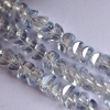 Perles en cristal style Swarovski transparentes et incolores, diamètre 6×4 mm, fil de 50 cm