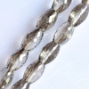 Perles facettées de cristal gris argenté, diamètre 8×12 mm, fil de 70 cm