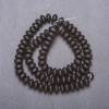 Perles sur fil en shungite (artificielles), rondelles lisses, diamètre 8×5 mm ±, longueur ±38 cm