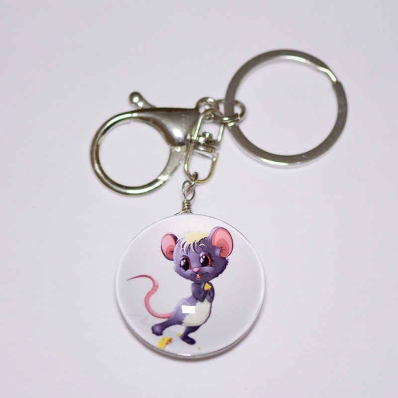 Porte-clés Misha, diamètre 4×3 cm, longueur 9,5 cm