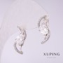 Boucles d'oreilles Xuping avec pierres blanches rhodiées