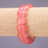 Bracelet tourmaline pastèque maillons 18×14 mm ±, longueur 18 cm sur élastique