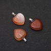 Pendentif «Cœur» en cornaline naturelle 28×19×19 mm (+-)
