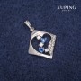 Pendentif Xuping Losange 20×22×28 mm plaqué rhodium