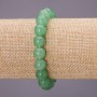 Bracelet élastique en jade, bille lisse, diamètre 10 mm (±), longueur 18 cm