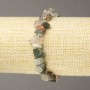 Bracelet en agate mousse, éclats, diamètre 6 × 4 mm, longueur 18 cm, élastique