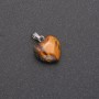 Pendentif Cœur en œil de tigre 14×14×23 mm