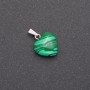 Pendentif Cœur en malachite pressée 14×14×23 mm