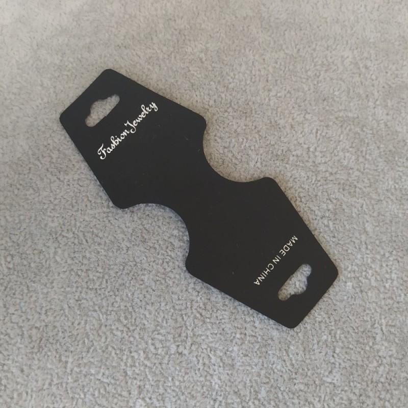 Présentoir noir pour bijoux 4×10 cm, plastique