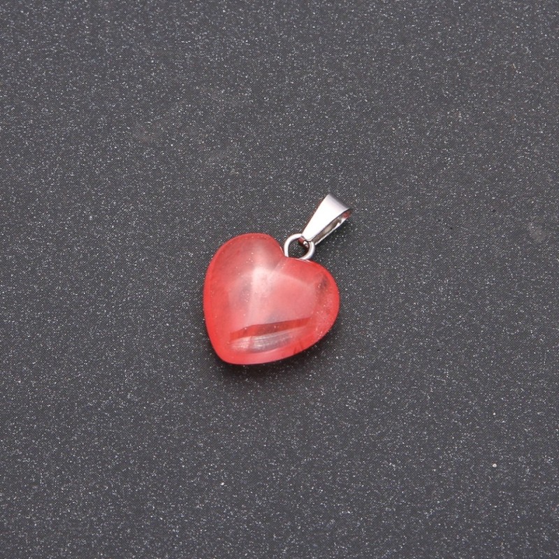 Pendentif Cœur en tourmaline 14×14×23 (+-) mm
