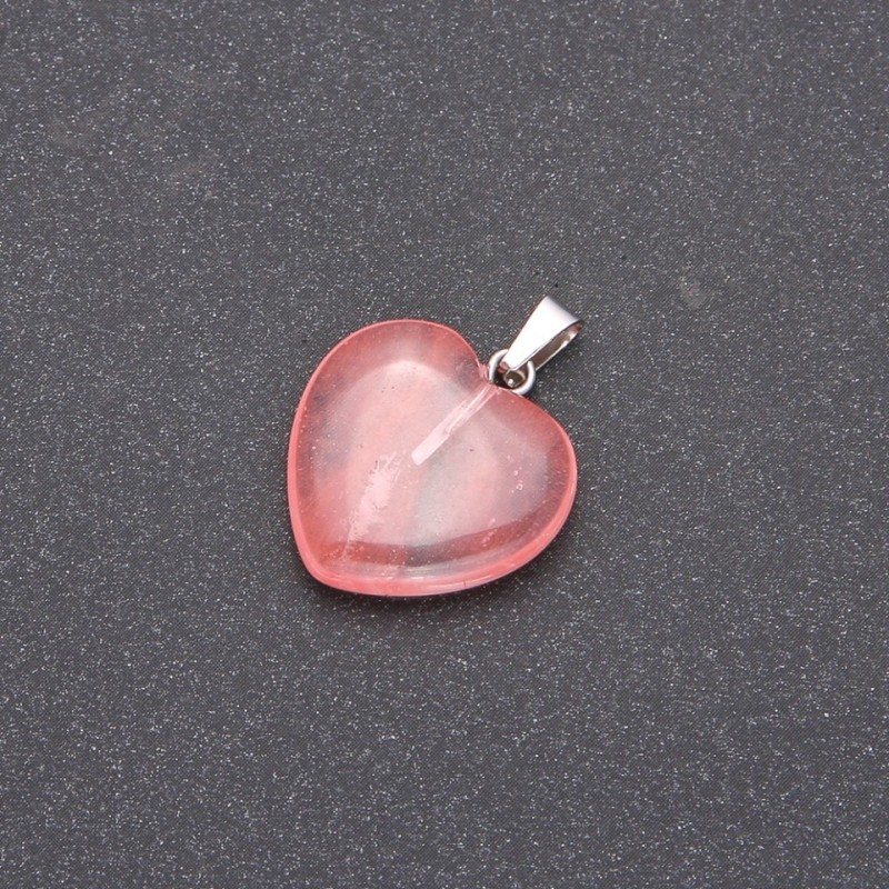 Pendentif Cœur en tourmaline 19×19×26 mm (±)