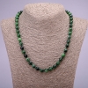 Collier en zoïsite naturelle, perles rondes lisses, diamètre 8 mm (±), longueur 45 cm