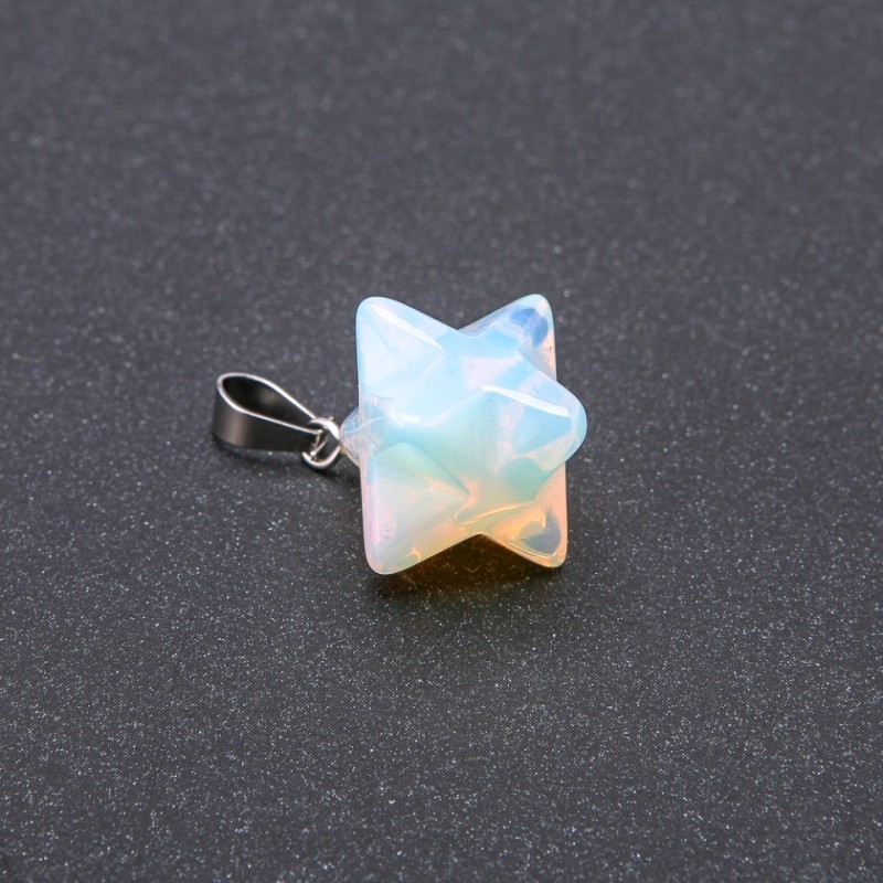 Pendentif Merkaba en pierre de lune 10×10 mm