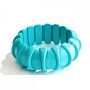 Bracelet élastique en turquoise (artificielle) rondelles lisses, diamètre 6×4 mm +-, longueur 18 cm+