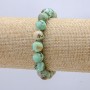 Bracelet élastique en amazonite, diamètre 10 mm, tour de poignet 18 cm +