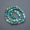 Perles de chrysocolle galetées sur fil, diamètre 8×9 mm, longueur 40 cm, + -