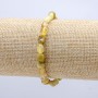 Bracelet élastique en pierre naturelle Opale jaune facettée, diamètre 7×6 mm, longueur 18 cm