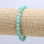 Bracelet élastique en amazonite naturelle, perle lisse, diamètre 6 mm, tour de poignet 18 cm +