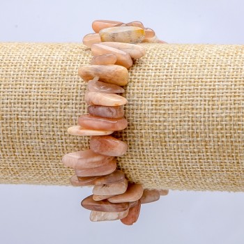 Bracelet élastique en pierre naturelle de sélénite, éclats en forme d'aiguille, diamètre 15×5 mm+