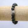 Bracelet élastique en lave, diamètre 10 mm ± avec un lion