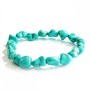 Bracelet élastique en turquoise verte veinée «galutage»