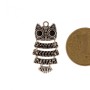 Fournitures de bijoux — Pendentif chouette, longueur 3 cm