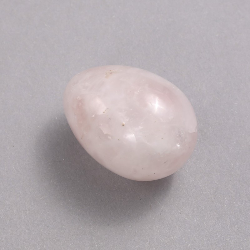 Œuf décoratif en quartz rose, diamètre 40 × 30 mm+