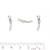 Pendentif Épée couleur argentée 19×4 mm, conditionnement 20 g ± 53 pièces