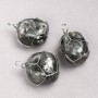Pendentif labradorite dans un entourage argenté, diamètre 35×20 mm+