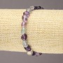 Bracelet élastique en fluorite naturelle taillée, diamètre 7 × 9 mm +