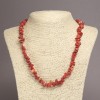 Collier en grains de corail naturel, diamètre 6–8 mm ±, longueur 45 cm ± avec chaîne d’extension