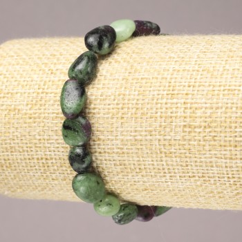 Bracelet élastique en zoïsite naturel, perles polies, diamètre 10×8 mm+