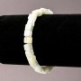 Bracelet élastique en nacre naturelle, carré 5,5–6 mm+