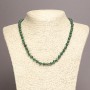 Collier en malachite – billes lisses, diamètre 6 mm, longueur 45 cm