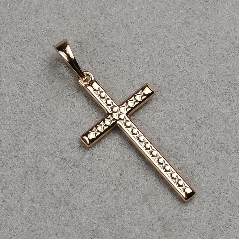 Pendentif Xuping doré en or 18K Croix 36 × 16 mm +