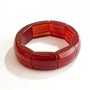 Bracelet élastique en cornaline, pierres rectangulaires