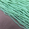 Perles sur fil en cristal tchèque, couleur menthe mate, rondelles facettées, diamètre 3×2,5 mm, longueur 36-38 cm +