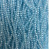 Perles sur fil, cristal tchèque bleu transparent rondelle facettée, diamètre 3,5×3 mm + -, longueur 35 m +