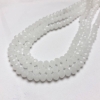 Perles sur fil en cristal tchèque laitée et matte, rondelle facettée, diamètre 8×6 mm, longueur 40–42 cm + -
